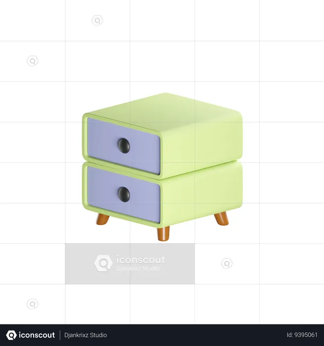 BED SIDE TABLE  3D Icon