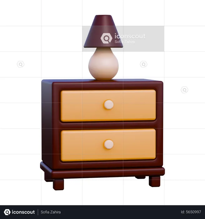 Bed Table  3D Icon