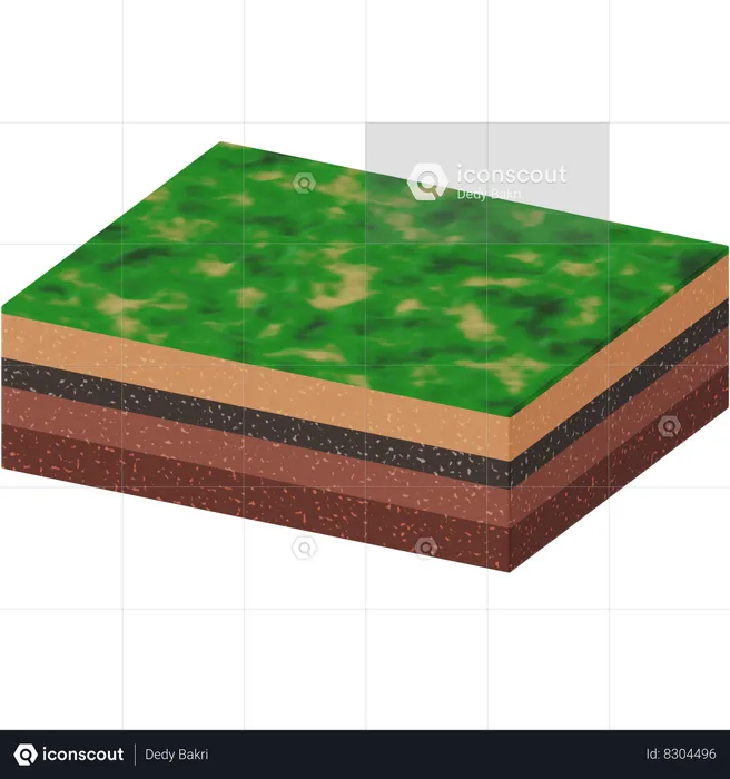 Bedrock Before Stress in Earth's Crust  3D Icon