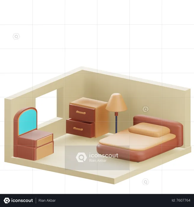 Bedroom  3D Icon