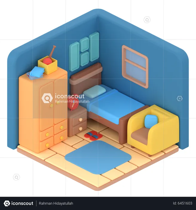 Bedroom  3D Illustration