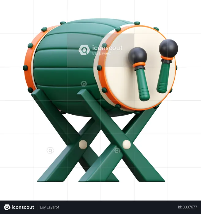 Bedug Drum  3D Icon