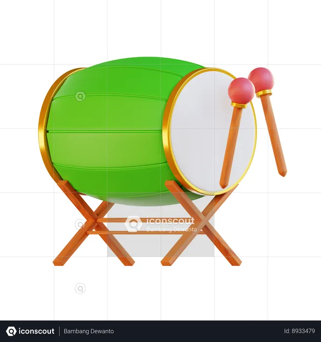 Bedug Drum  3D Icon