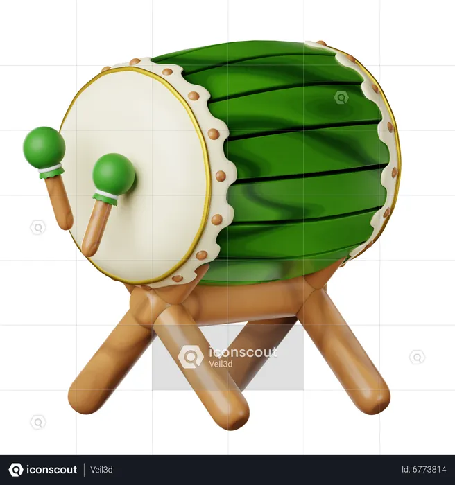 Bedug Drum  3D Icon