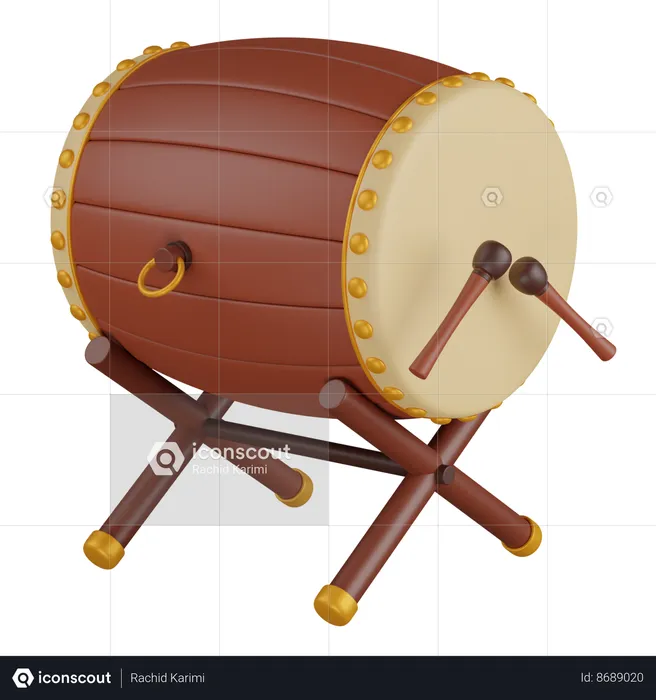 Bedug Drum  3D Icon