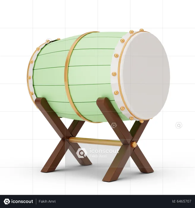Bedug Drum  3D Illustration