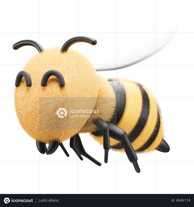 Bee  3D Illustration