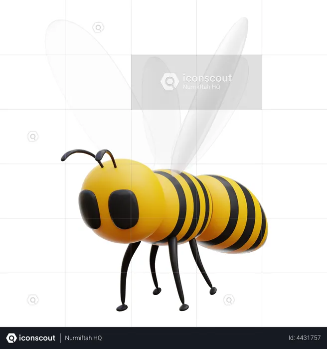 Bee  3D Illustration