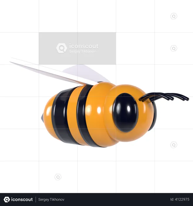 Bee  3D Illustration