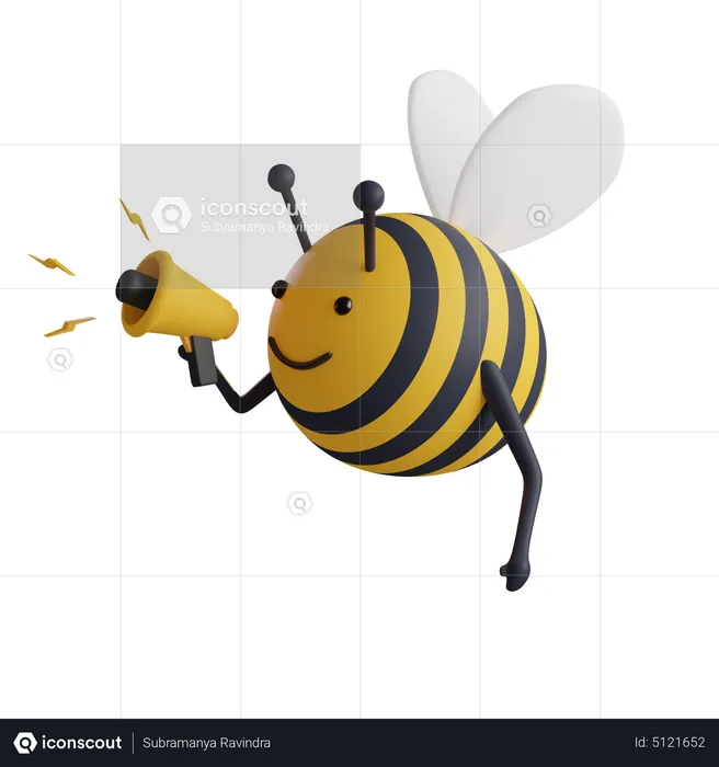 Bee Announcement  3D Icon