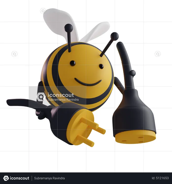Bee Broken Link  3D Icon