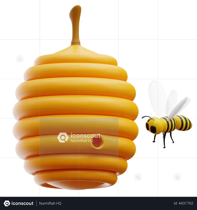 Bee Hive  3D Illustration