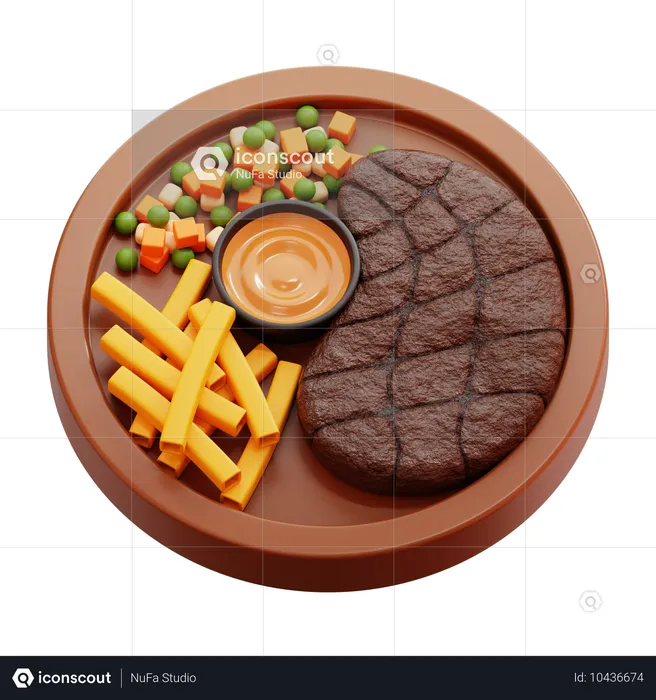 Beef Steak  3D Icon