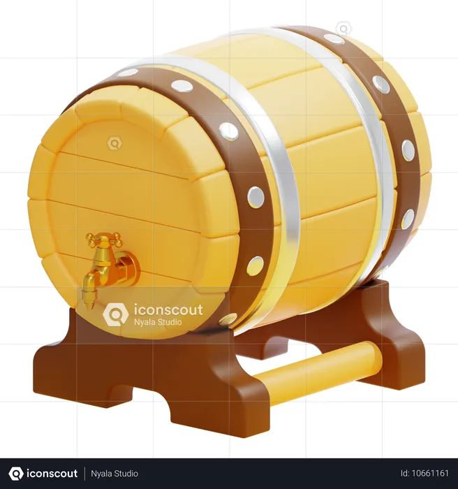 Beer Barrel  3D Icon