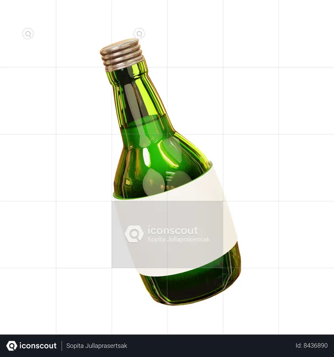 Beer Bottle  3D Icon