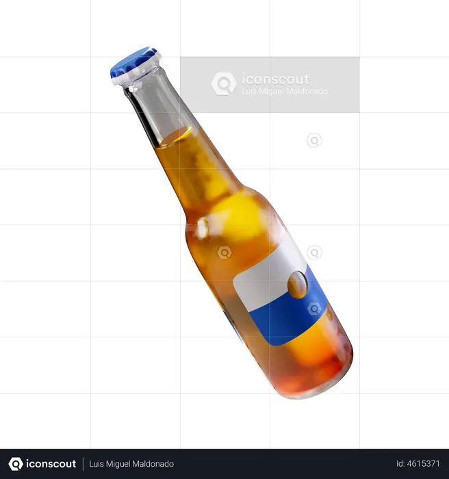 Beer Bottle  3D Illustration