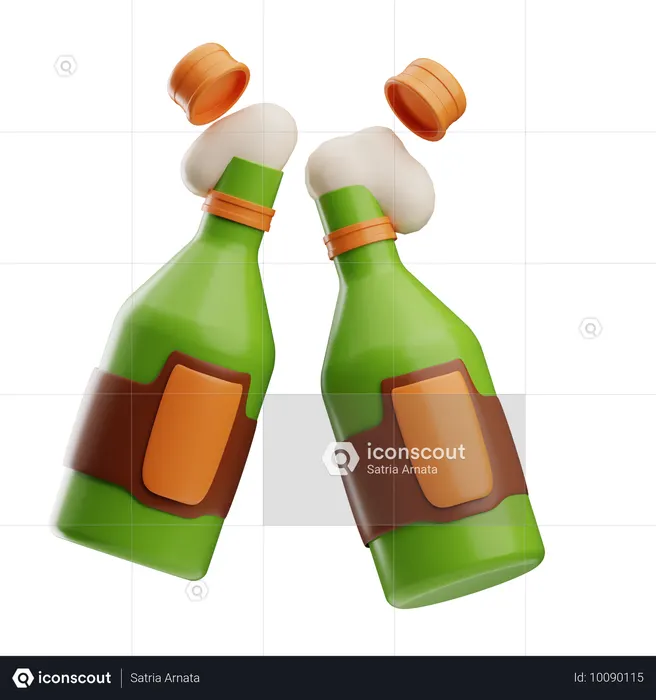 Beer Bottle Cheers  3D Icon