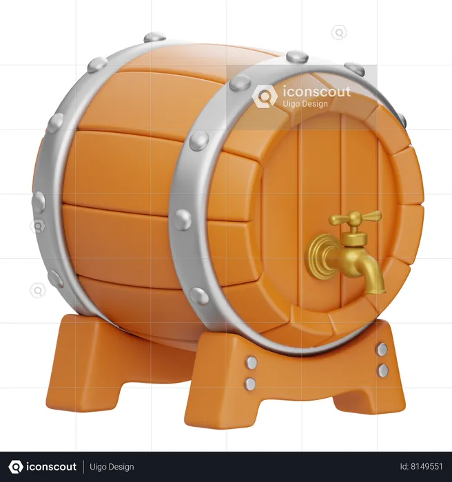 Beer Drum  3D Icon