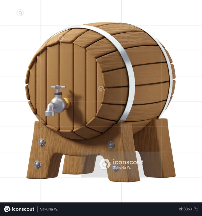 Beer Drum  3D Icon