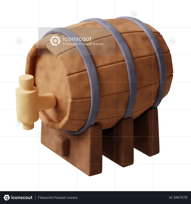 Beer Drum  3D Icon