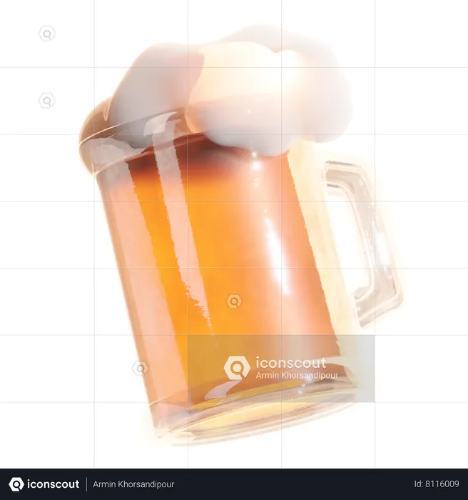 Beer Glass  3D Icon