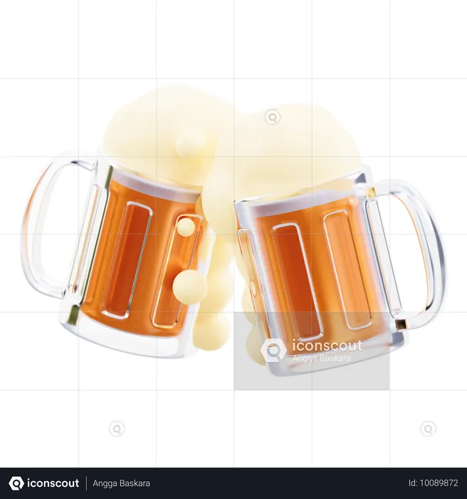 ビールで乾杯  3D Icon