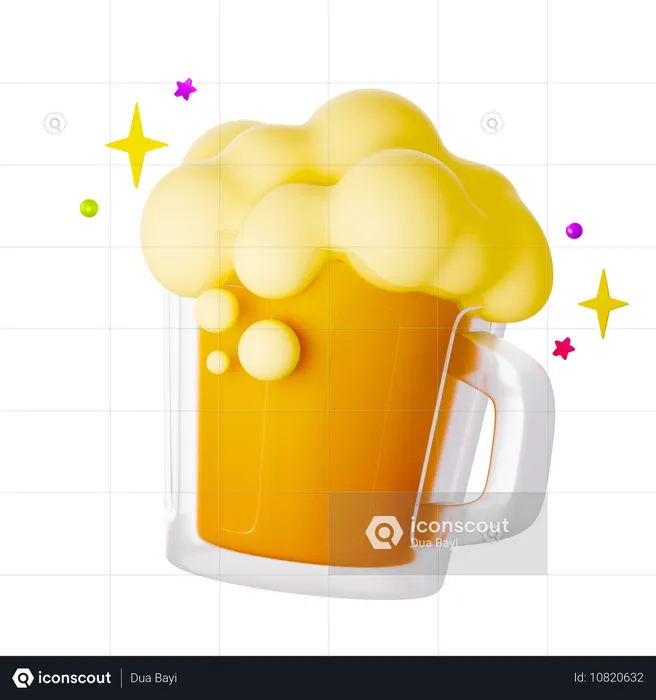 星のビール  3D Icon