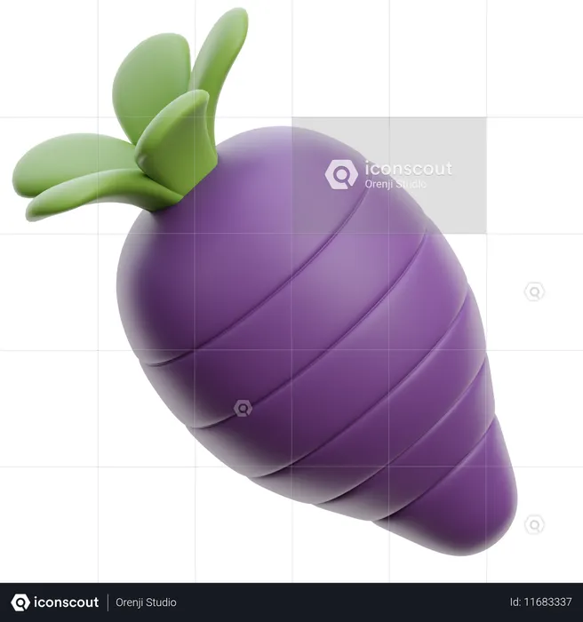 Beet Root  3D Icon