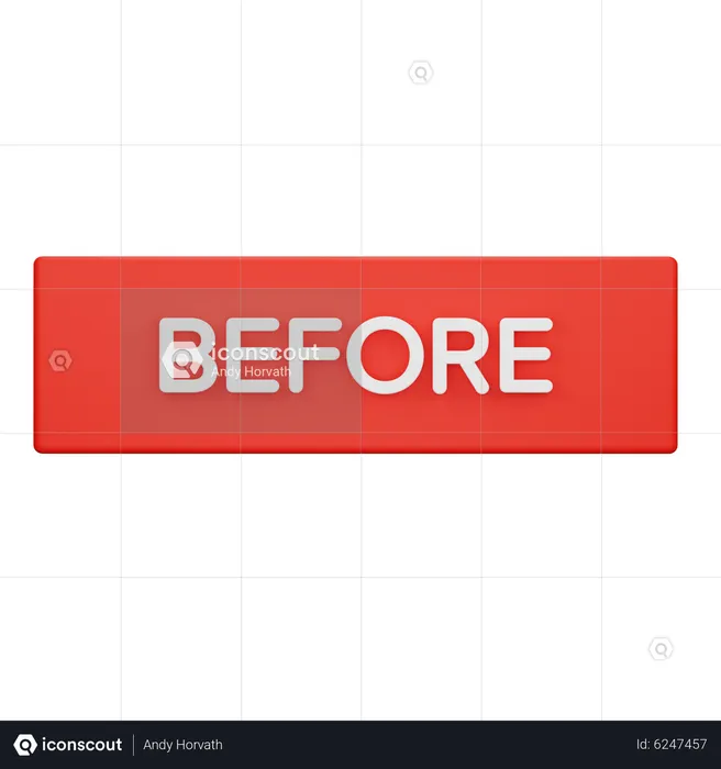 Before Button  3D Icon