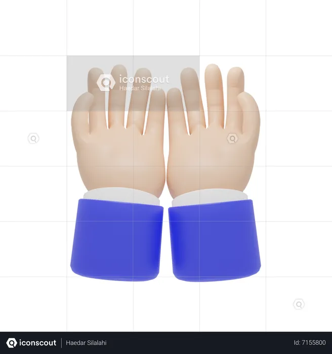 Begging Hands Gesture Emoji 3D Icon