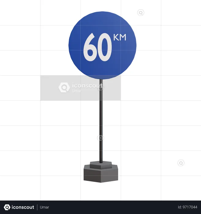 Begin Of Minimum Speed  3D Icon