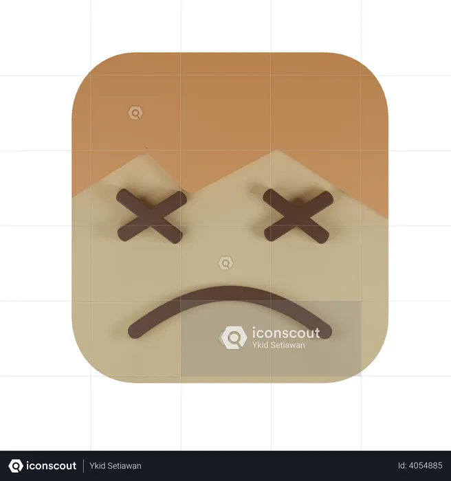 Beharrliches Gesicht Emoji 3D Icon