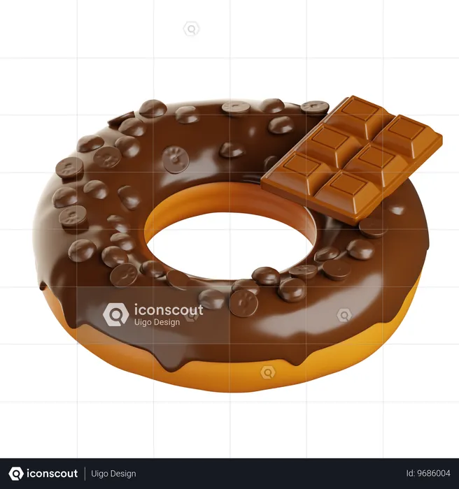 Beignet au chocolat  3D Icon