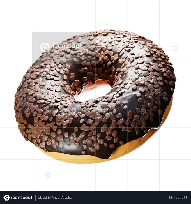 Beignet au chocolat  3D Icon