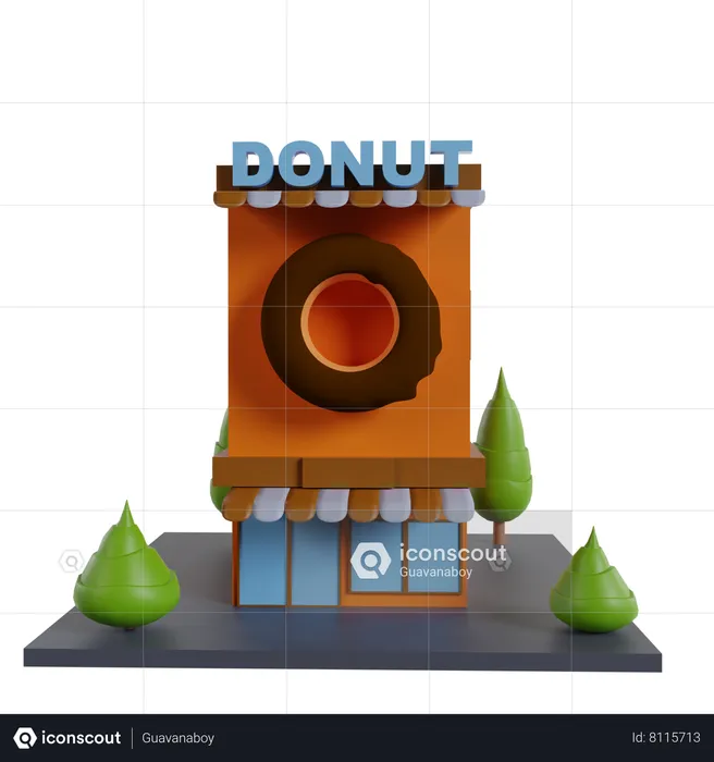 Magasin de Donut  3D Icon