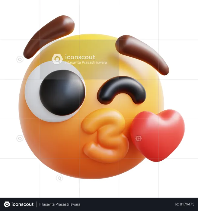 Beijo Emoji 3D Icon