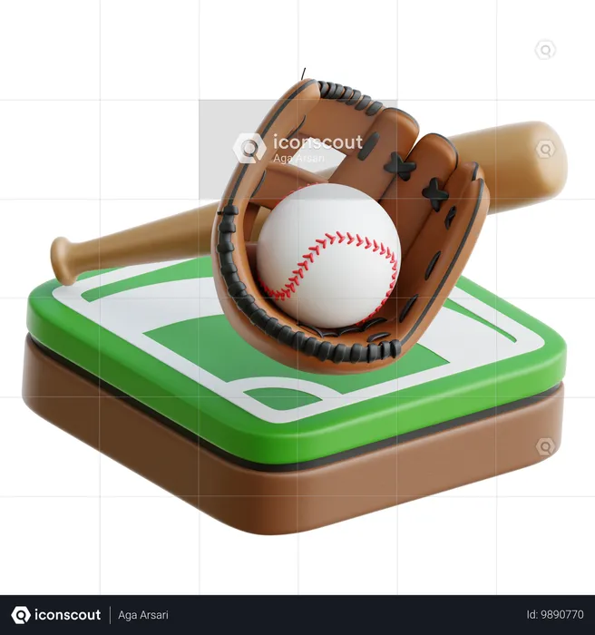 Béisbol  3D Icon