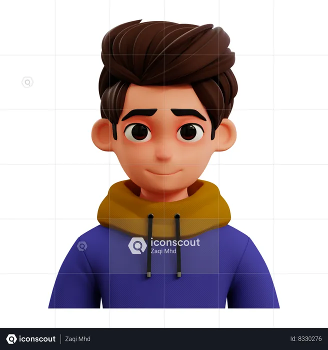 Avatar de bel homme  3D Icon