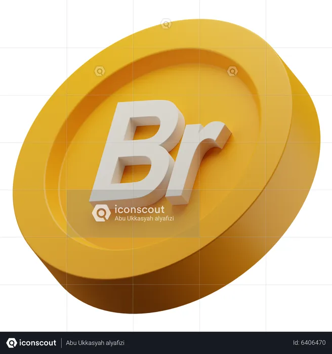 Belarusian Ruble Gold Coin  3D Icon