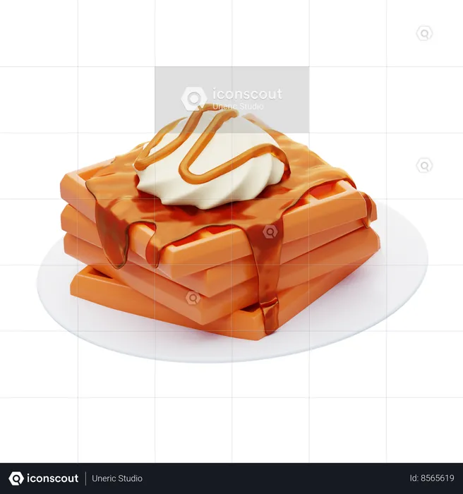 Waffle belga de Liege  3D Icon