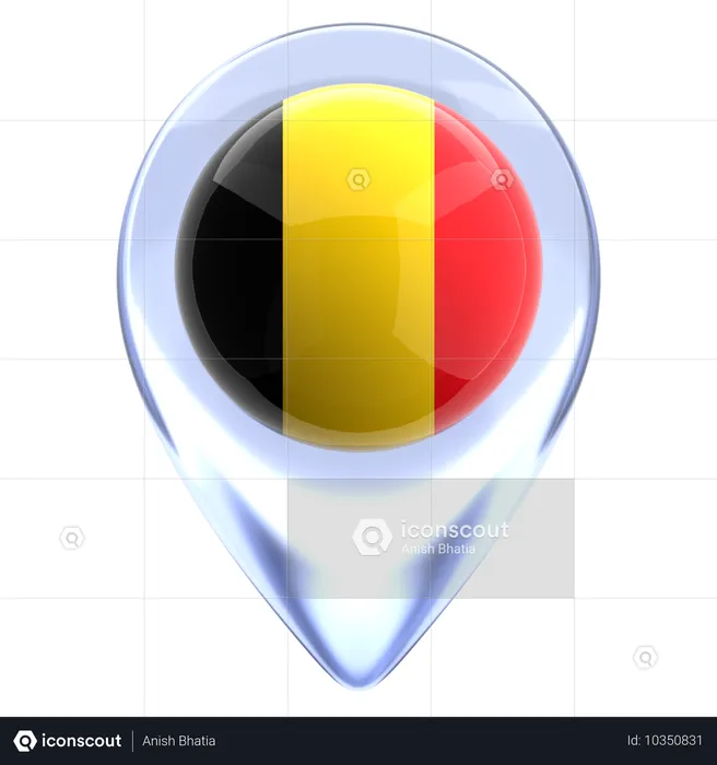 Belgien Flag 3D Icon