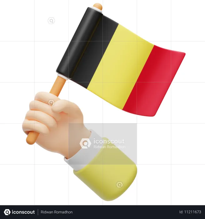 Belgium Flag Flag 3D Icon