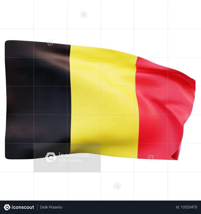 Belgium Flag Flag 3D Icon