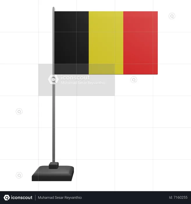 Belgium Flag Flag 3D Icon