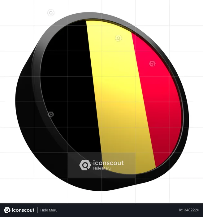 Belgium Flag Flag 3D Illustration