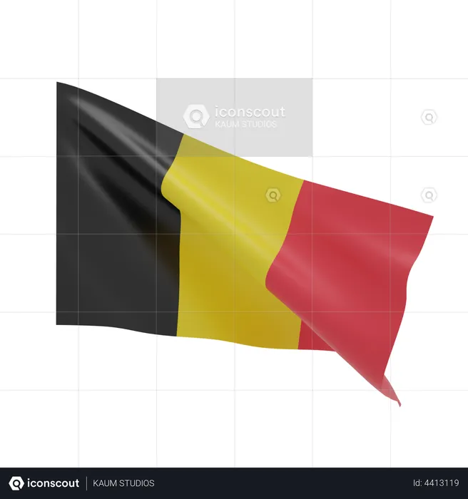 Belgium Flag  3D Illustration
