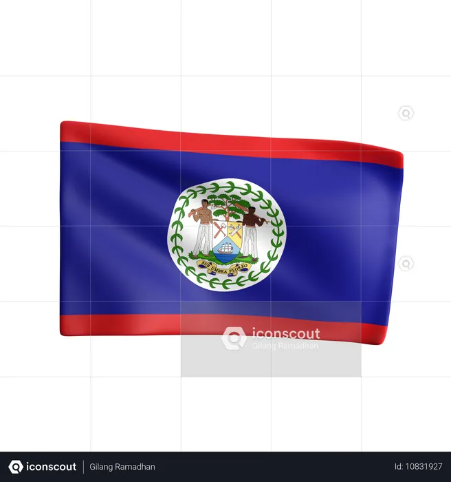 Belize Flag 3D Icon