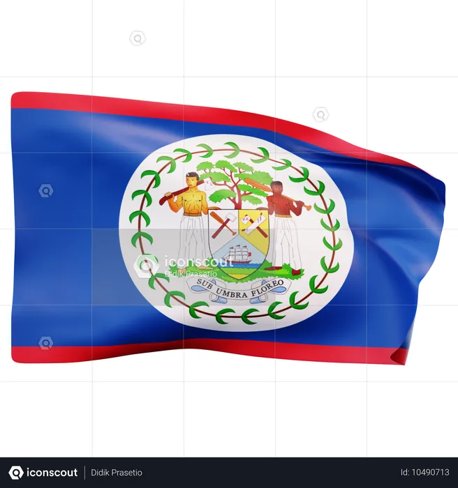 Belize Flag Flag 3D Icon