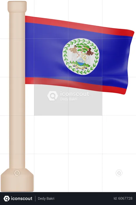 Belize Flag Flag 3D Icon