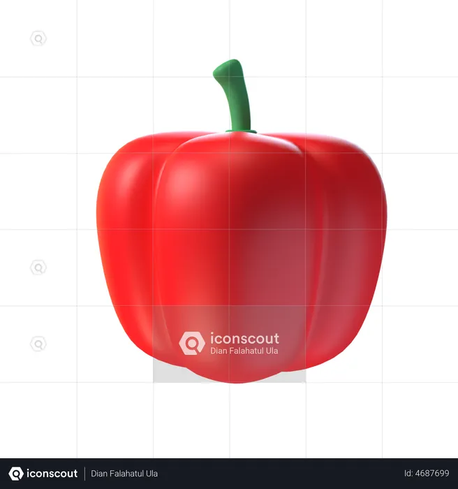 Bell Pepper  3D Illustration